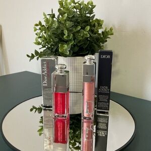 Dior Addict Lip Maximizer & Oil Set - Cherry & Shimmer Rose Gold NWB